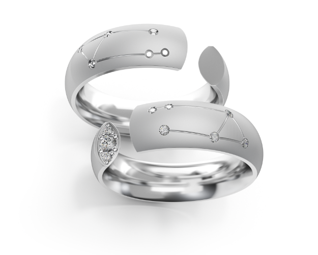 Bild von Cosmic Zodiac Ring "Waage"