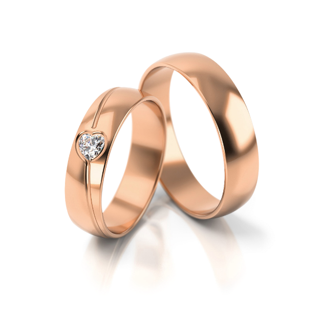 Bild von Trauringe "Romantisch"_295 Rotgold