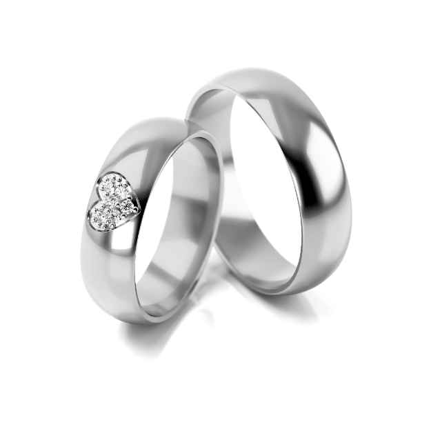 Bild von Trauringe "Romantisch"_310 Weißgold