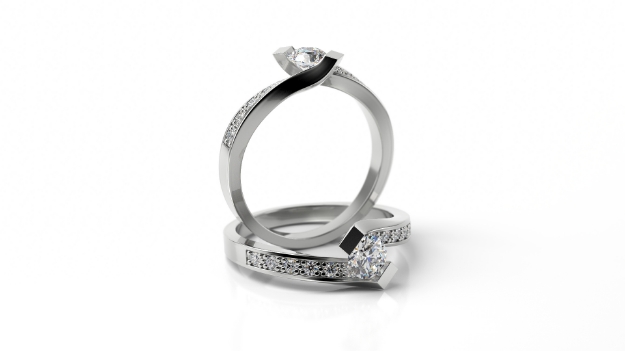 Bild von Verlobungsring - ST02 W